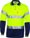 HiVis D/N Cool Breathe Polo Shirt With CSR R/Tape - Long Sleeve - kustomteamwear.com