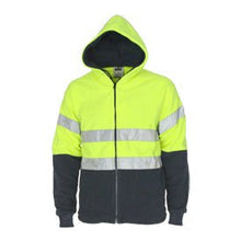  Hivis full zip polar fleece hoodie with CSR R/tape - kustomteamwear.com