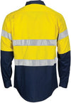 HiVis L/W Cool-Breeze T2 Vertical Vented Cotton Shirt with Gusset Sleeves. Generic Tape - Long sleeves - kustomteamwear.com