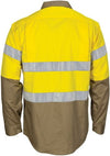 HiVis L/W Cool-Breeze T2 Vertical Vented Cotton Shirt with Gusset Sleeves. Generic Tape - Long sleeves - kustomteamwear.com