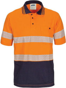  HIVIS Segment Taped Cotton Jersey Polo Short Sleeve - kustomteamwear.com