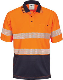  HIVIS Segment Taped Mircomesh Polo Short Sleeve - kustomteamwear.com
