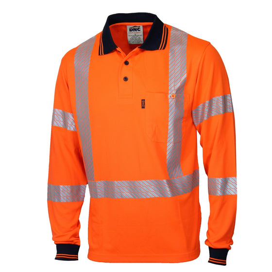 HiVis Segmented T X back Polo - kustomteamwear.com