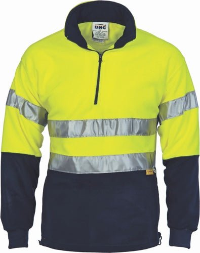 HiVis Two Tone 1/2 Zip Polar Fleece with 3M R/Tape - kustomteamwear.com