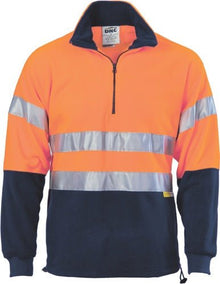  HiVis Two Tone 1/2 Zip Polar Fleece with 3M R/Tape - kustomteamwear.com