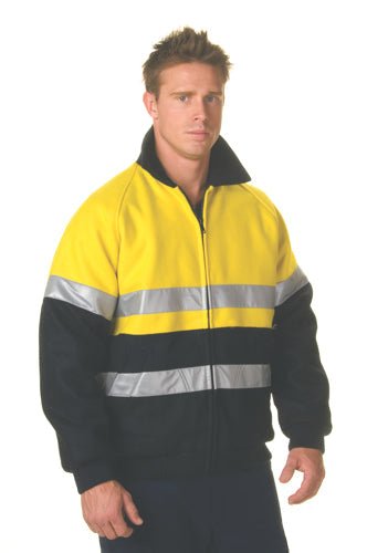 HiVis Two Tone Bluey Bomb er Jacket with CSR R/Tape - kustomteamwear.com