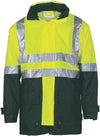 HiVis Two Tone Breathable Rain Jacket with 3M R/ Tape - kustomteamwear.com