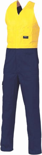 HiVis Two Tone Cotton Action Back Overall - kustomteamwear.com