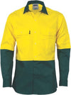 HiVis Two Tone Cotton Drill Shirt - Long Sleeve - kustomteamwear.com