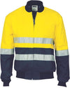 HiVis Two Tone D/N Cotton Bomber Jacket with CSR R/tape - kustomteamwear.com