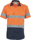 HiVis Two Tone Drill Shirt with 3M 8906 R/Tape - short sleeve - kustomteamwear.com