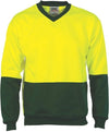 HiVis Two Tone Fleecy Sweat Shirt (Sloppy Joe) V-Neck - kustomteamwear.com