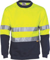 HiVis Two Tone Fleecy Sweat Shirt (Sloppy Joe) with CSR R/Tape Crew-Neck - kustomteamwear.com
