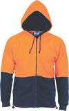 HiVis Two Tone Full Zip Polar Fleece Hoodie - kustomteamwear.com