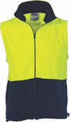 HiVis Two Tone Full Zip Polar Fleece Vest - kustomteamwear.com