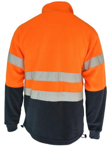 HiVis two tone full zip polar fleece with generic R/Tape - kustomteamwear.com