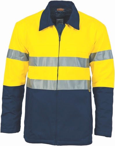 HiVis Two Tone Protect or Drill Jacket with 3M R/ Tape - kustomteamwear.com