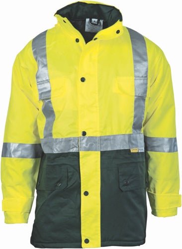 HiVis Two Tone Quilted Jacket with 3M R/Tape - kustomteamwear.com