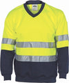 Hivis Two Tone Sweatshirt (Sloppy Joe) With Generic R/Tape V-Neck - kustomteamwear.com