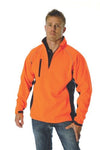 HiVis "X" back Rain jacket Biomotion tape - kustomteamwear.com