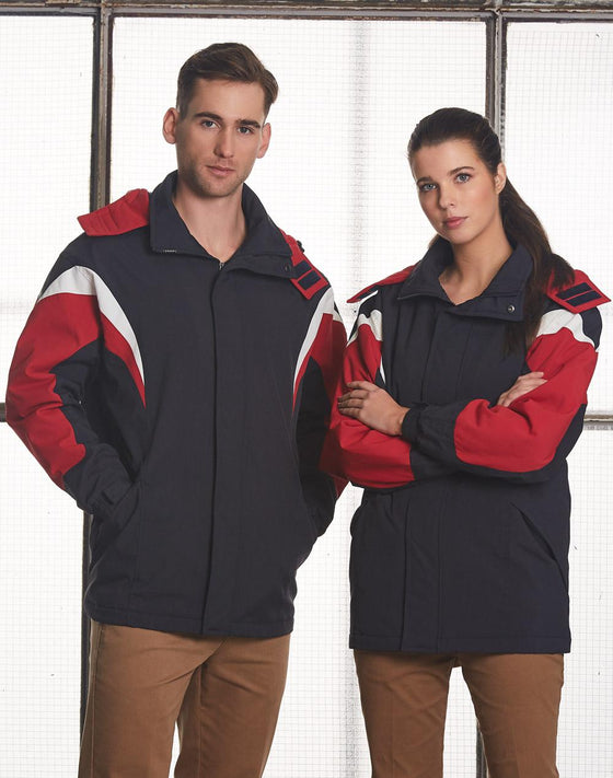 JK28 bathurst tri color jacket with hood - kustomteamwear.com