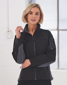  JK32 LadiesÕ Contrast Softshell Jacket - kustomteamwear.com