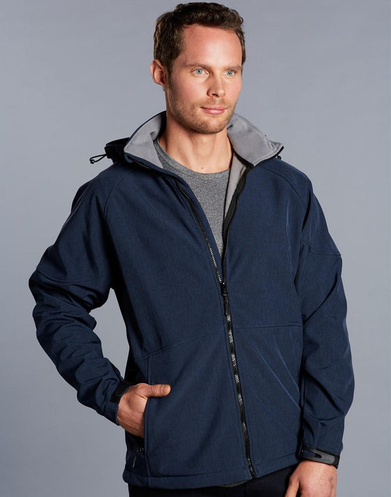 JK33 Men's Softshell Full Zip Hoodie - kustomteamwear.com