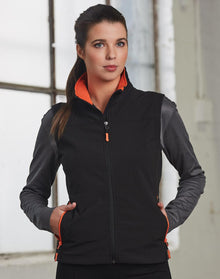  JK46 Ladies' Softshell Contrast Vest - kustomteamwear.com