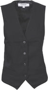 Ladies Black Vest - kustomteamwear.com