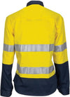 Ladies HiVis 3 Way Cool-Breeze Cotton Shirt with Gusset Sleeve, 3M R/Tape - Long Sleeve. - kustomteamwear.com
