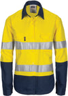 Ladies HiVis Two Tone Drill Shirt with 3M R/Tape - Long sleeve - kustomteamwear.com