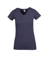 Ladies Marl V-neck T-shirt - kustomteamwear.com