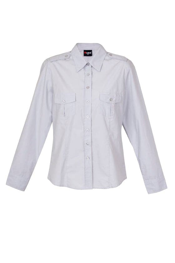 Ladies Military Long Sleeve Shirt - kustomteamwear.com