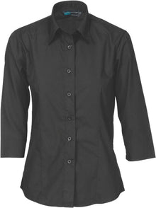  Ladies Polyester Cotton Shirt - 3/4 Sleeve - kustomteamwear.com
