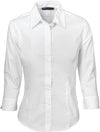 Ladies Premier Stretch Poplin Business Shirts - 3/4 Sleeve - kustomteamwear.com