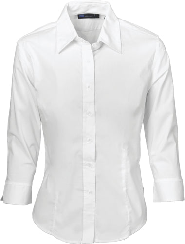 Ladies Premier Stretch Poplin Business Shirts - 3/4 Sleeve - kustomteamwear.com