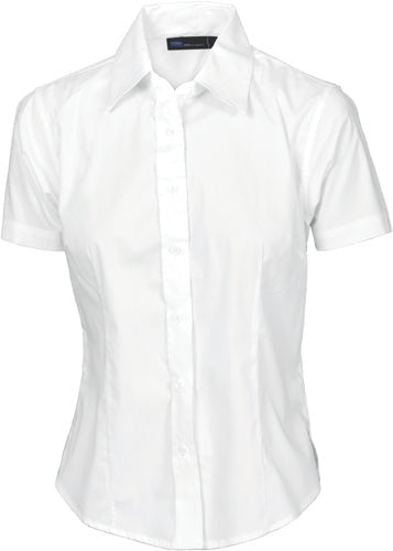 Ladies Premier Stretch Poplin Business Shirts - Short Sleeve - kustomteamwear.com