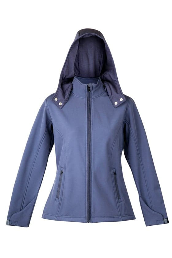Ladies Soft Shell HOODED Jacket - TEMPEST Range - kustomteamwear.com