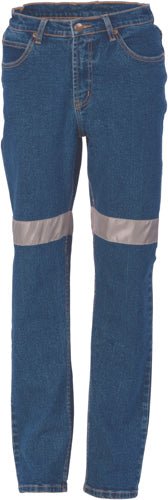 Ladies Taped Denim Stretch Jeans CSR R/Tape - kustomteamwear.com