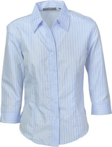  Ladies Tonal Stripe Shirts - 3/4 Sleeve - kustomteamwear.com