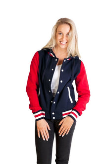  Ladies Varsity Jacket & Hood - kustomteamwear.com
