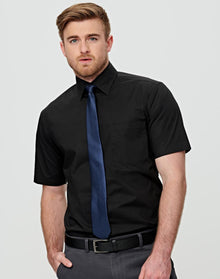  M7020S Men's Cotton/Poly Stretch S/S Shirt - kustomteamwear.com