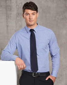  M7320L Men's Two Tone Check L/S Shirt - kustomteamwear.com