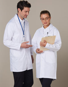  M7632 Unisex Long Sleeve Lab Coat - kustomteamwear.com