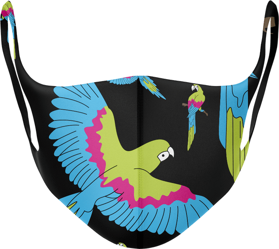 Majestic Macaw masks - fungear.com.au