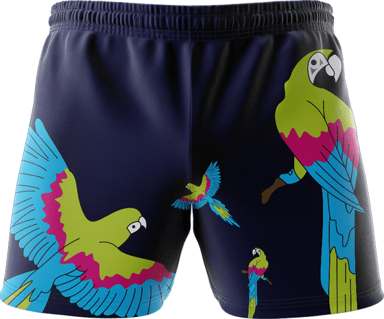 Majestic Macaw Shorts - fungear.com.au