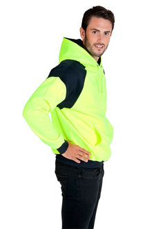 Men Shoulder Contrast Zipper Hoodies - WORKWEAR - kustomteamwear.com