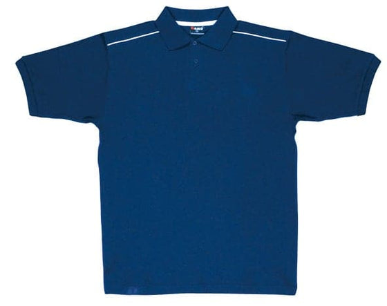 Mens 100% Cotton Pique Knit With Piping - kustomteamwear.com