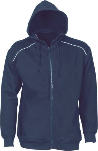 Mens Contast Piping Fleecy Hoodie - kustomteamwear.com