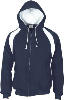  Mens Contrast Panel Fleecy Top with Hood - kustomteamwear.com
